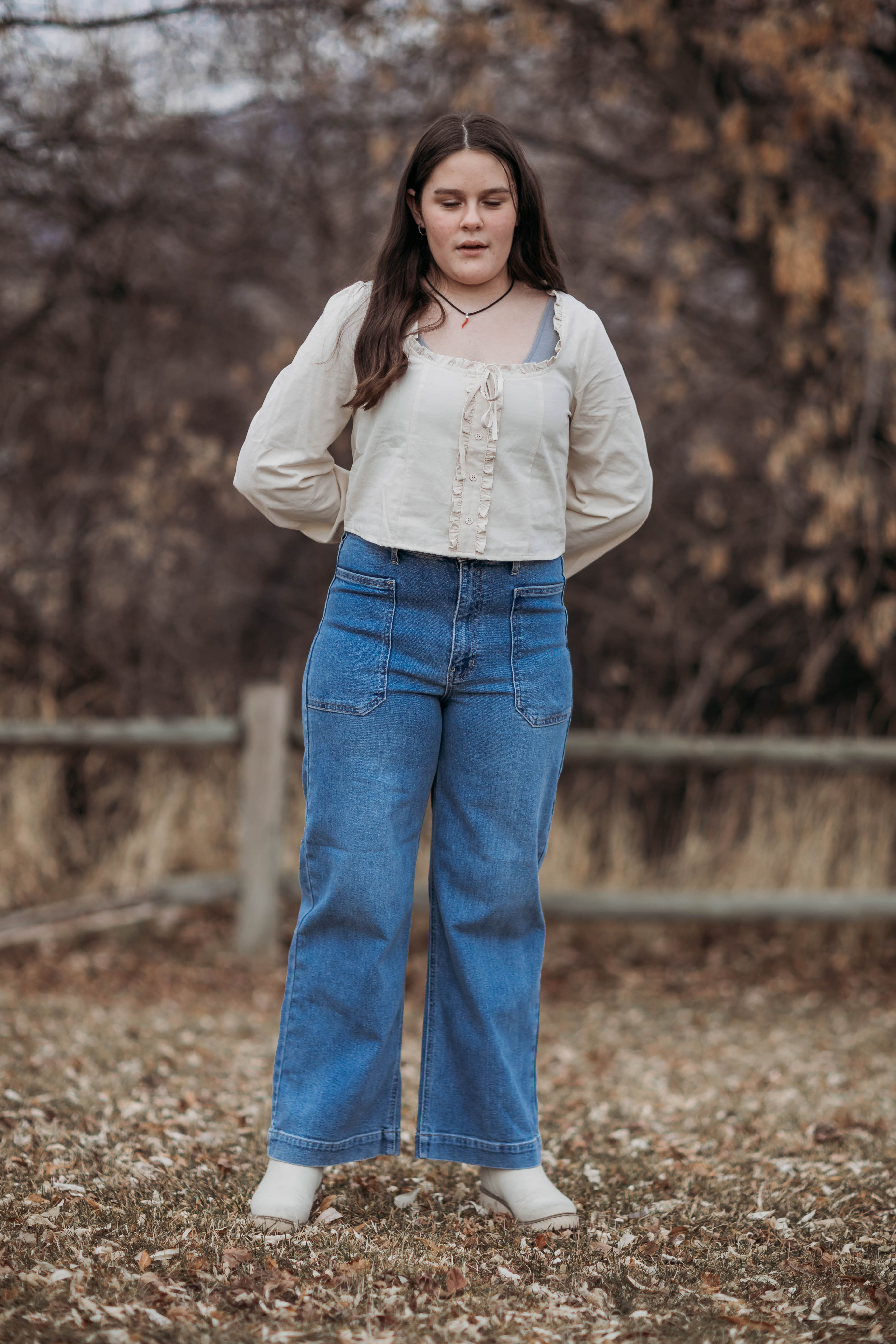 Leah jeans--medium denim